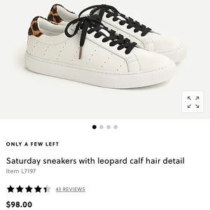 Jcrew Saturday sneakers with leopard detail